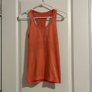 Lululemon Athletica heathered salmon color swiftly tank full length